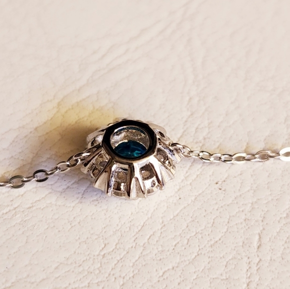 Blue Moissanite bracelet set in 925 silver - Picture 11 of 11